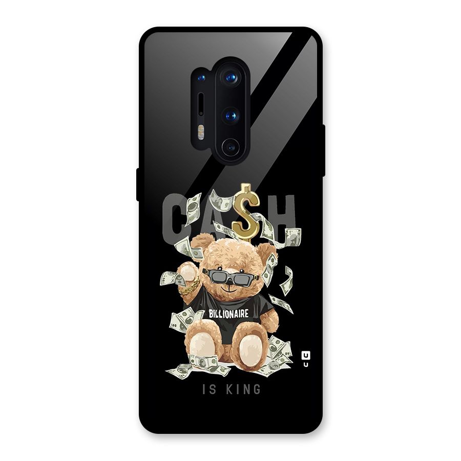 Billionaire Teddy Glass Back Case for OnePlus 8 Pro