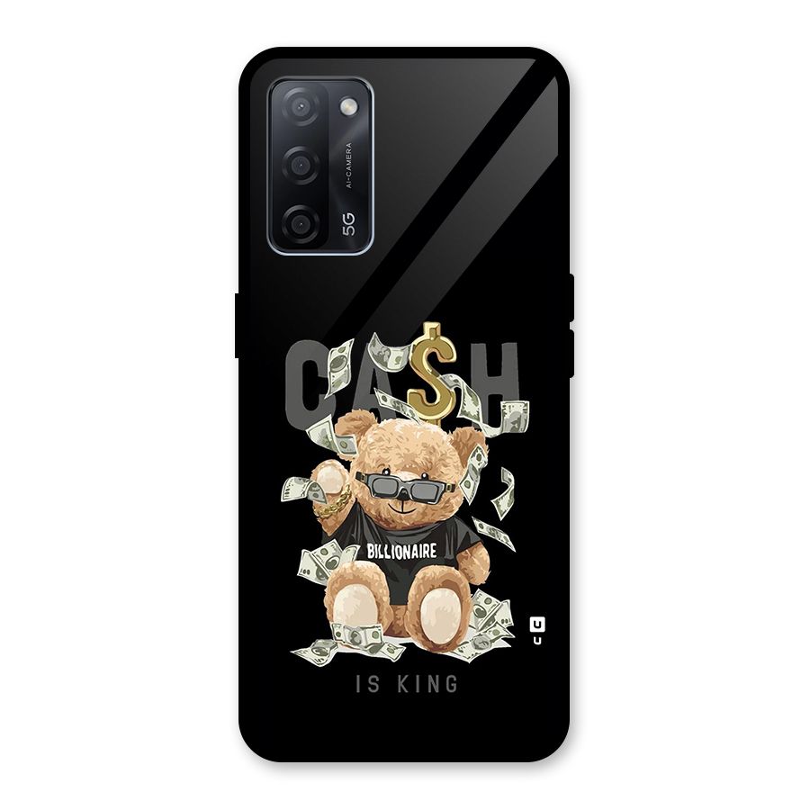 Billionaire Teddy Glass Back Case for Oppo A53s 5G