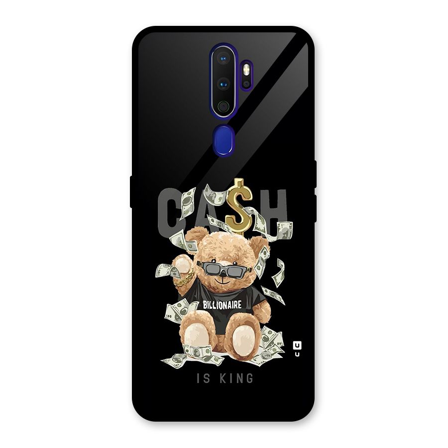 Billionaire Teddy Glass Back Case for Oppo A9 (2020)