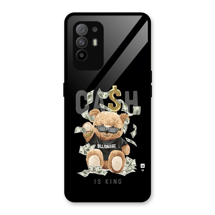 Billionaire Teddy Glass Back Case for Oppo F19 Pro Plus 5G