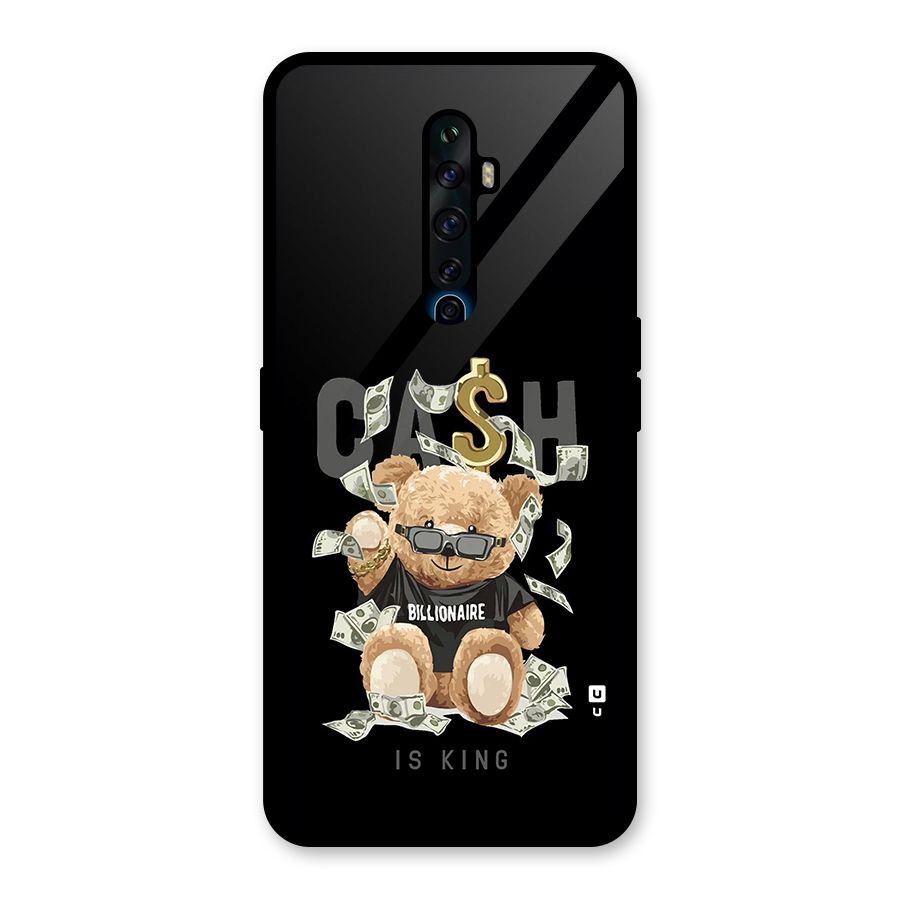 Billionaire Teddy Glass Back Case for Oppo Reno2 Z