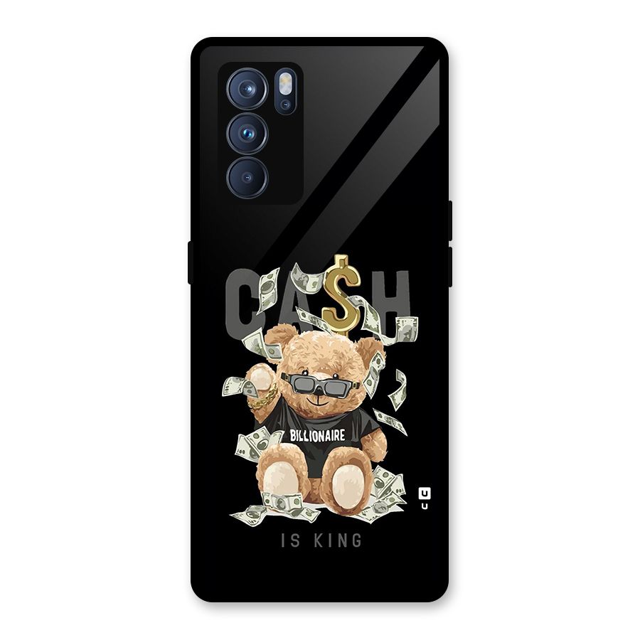 Billionaire Teddy Glass Back Case for Oppo Reno6 Pro 5G