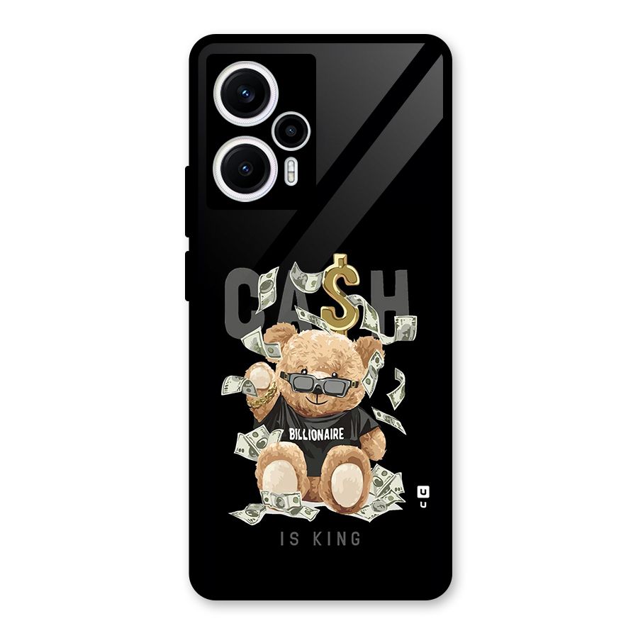 Billionaire Teddy Glass Back Case for Poco F5