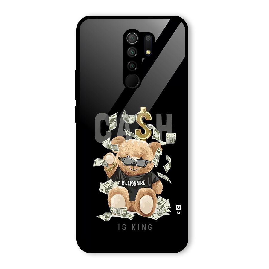 Billionaire Teddy Glass Back Case for Poco M2
