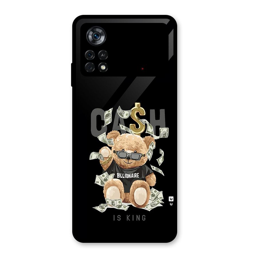 Billionaire Teddy Glass Back Case for Poco X4 Pro 5G