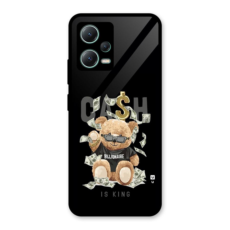 Billionaire Teddy Glass Back Case for Poco X5
