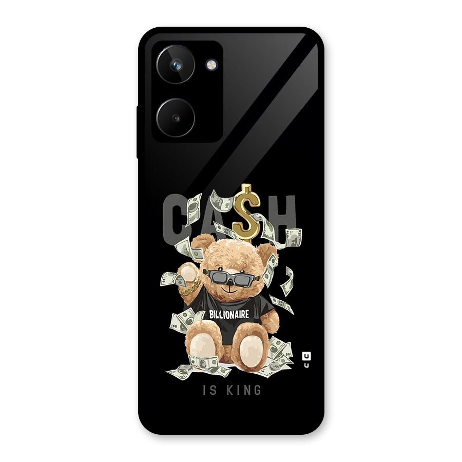 Billionaire Teddy Glass Back Case for Realme 10