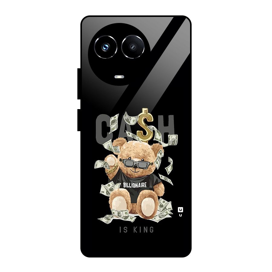 Billionaire Teddy Glass Back Case for Realme 11X