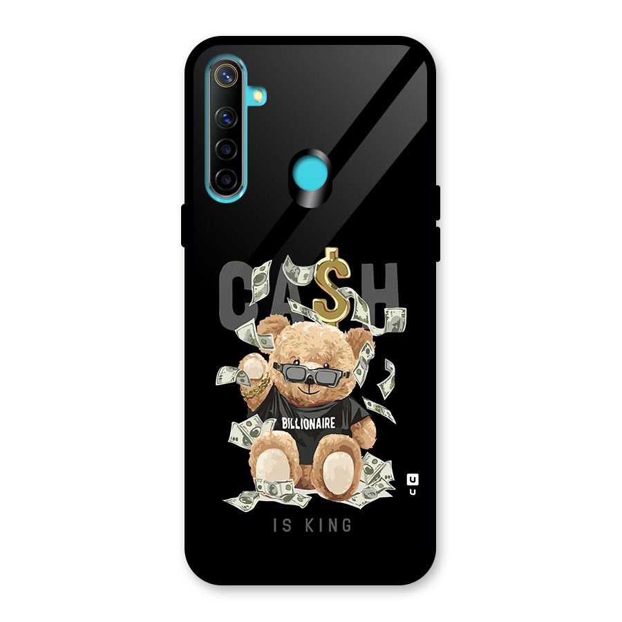 Billionaire Teddy Glass Back Case for Realme 5i