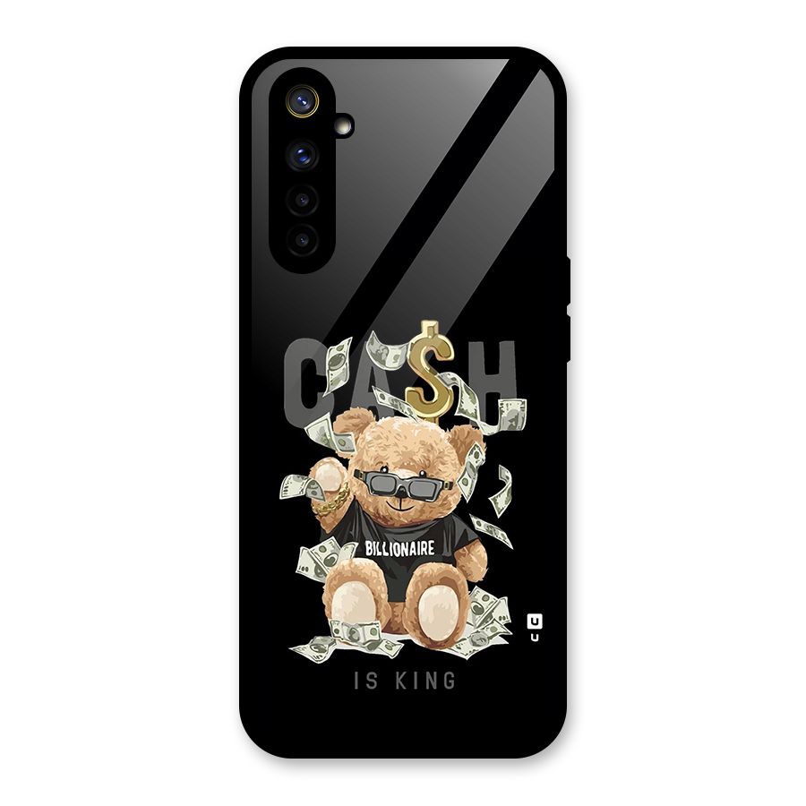 Billionaire Teddy Glass Back Case for Realme 6