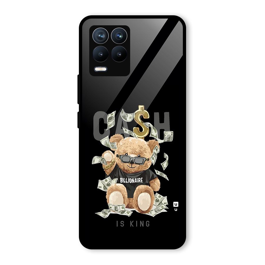 Billionaire Teddy Glass Back Case for Realme 8