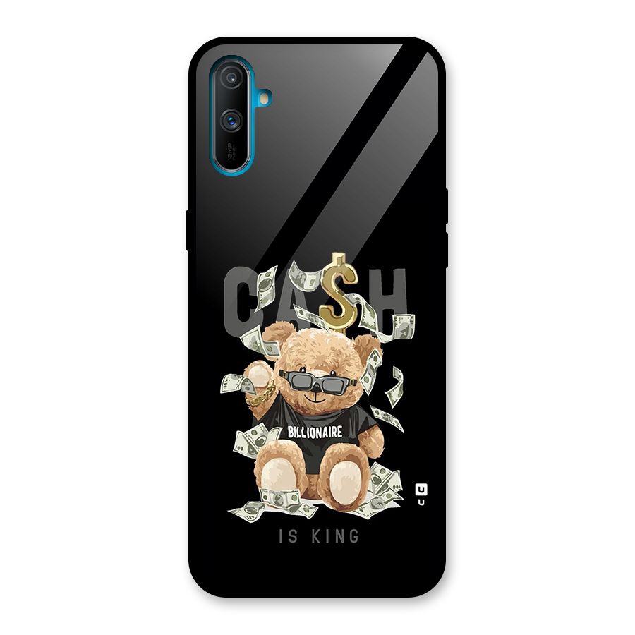 Billionaire Teddy Glass Back Case for Realme C3
