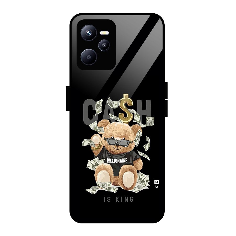 Billionaire Teddy Glass Back Case for Realme C35