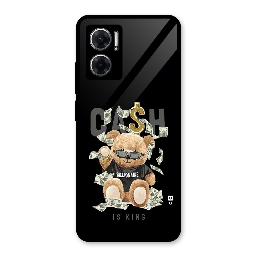 Billionaire Teddy Glass Back Case for Redmi 11 Prime 5G