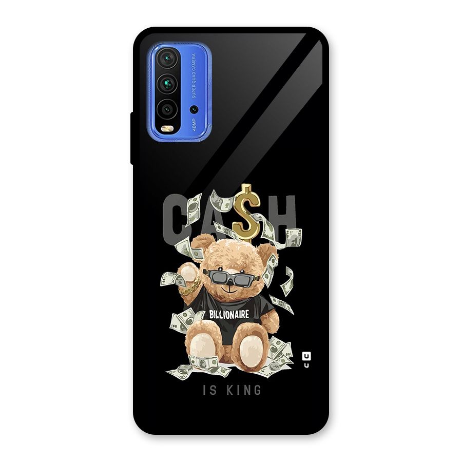 Billionaire Teddy Glass Back Case for Redmi 9 Power