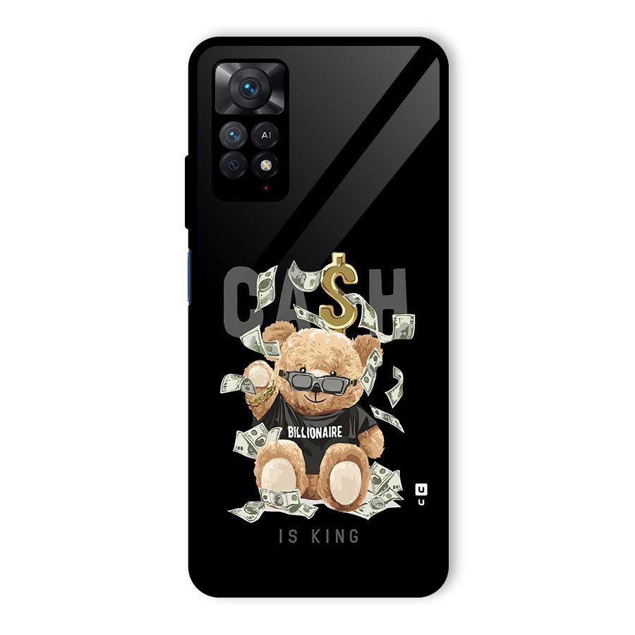 Billionaire Teddy Glass Back Case for Redmi Note 11 Pro Plus 5G
