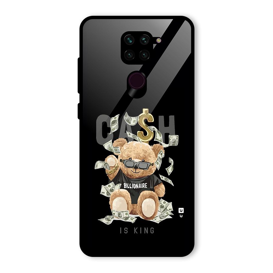 Billionaire Teddy Glass Back Case for Redmi Note 9