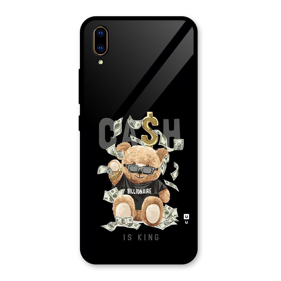 Billionaire Teddy Glass Back Case for Vivo V11 Pro