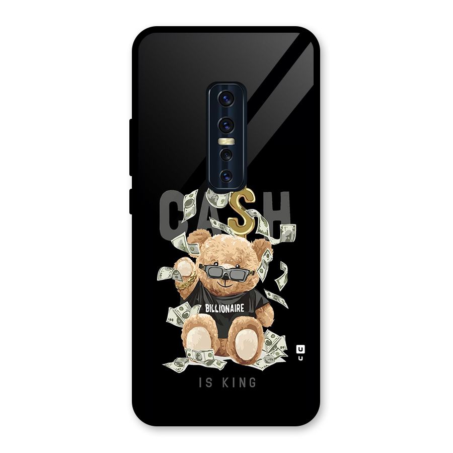 Billionaire Teddy Glass Back Case for Vivo V17 Pro