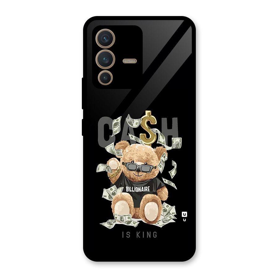 Billionaire Teddy Glass Back Case for Vivo V23 5G
