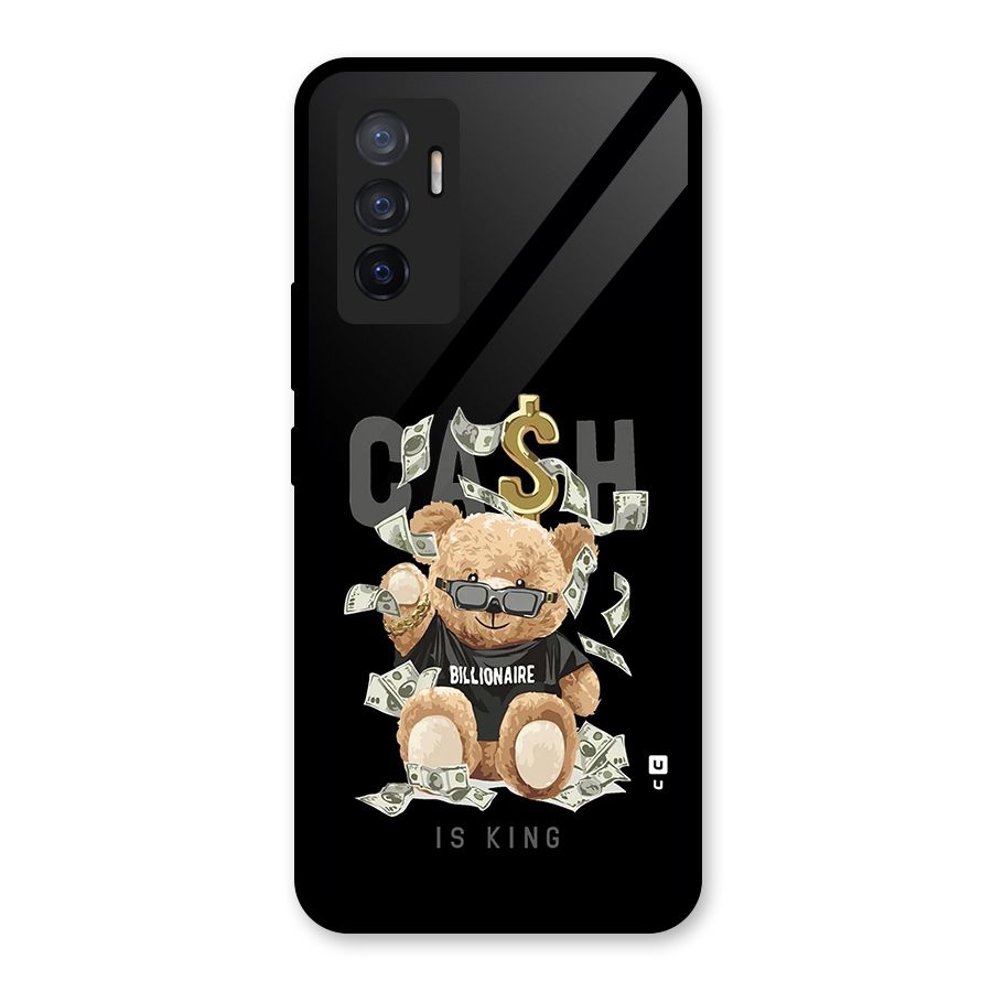 Billionaire Teddy Glass Back Case for Vivo V23e