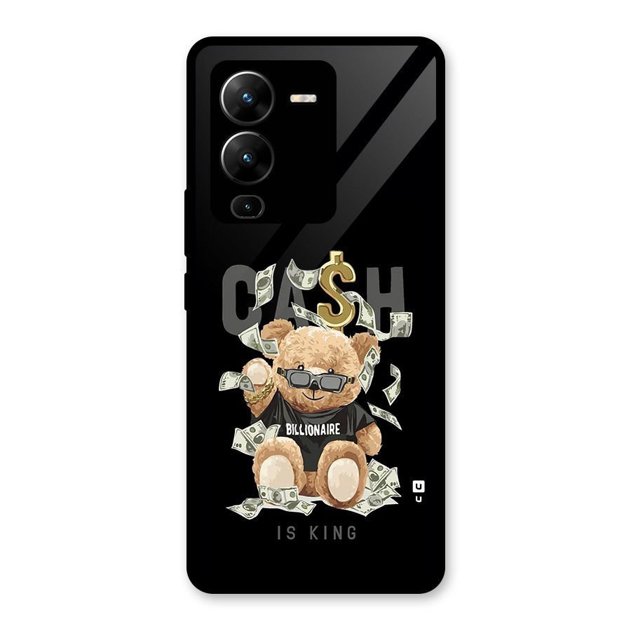 Billionaire Teddy Glass Back Case for Vivo V25 Pro