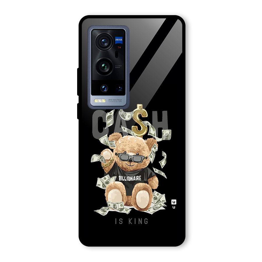 Billionaire Teddy Glass Back Case for Vivo X60 Pro Plus