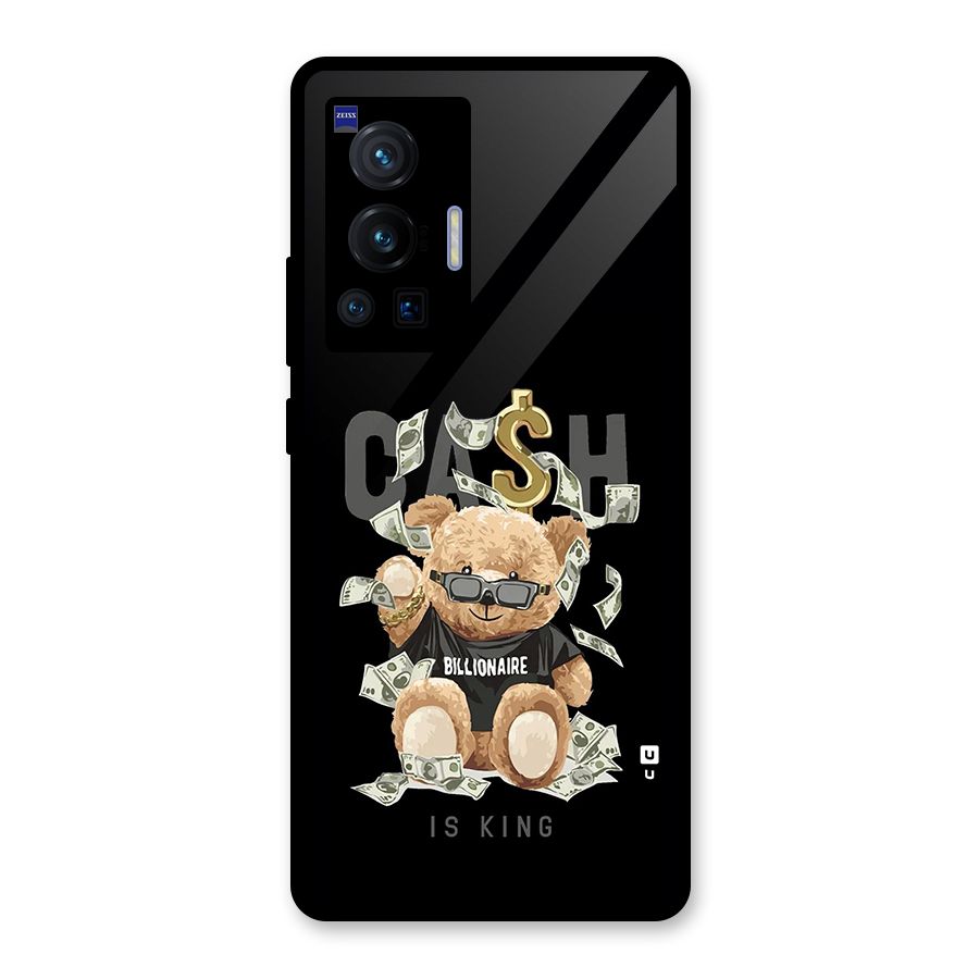 Billionaire Teddy Glass Back Case for Vivo X70 Pro
