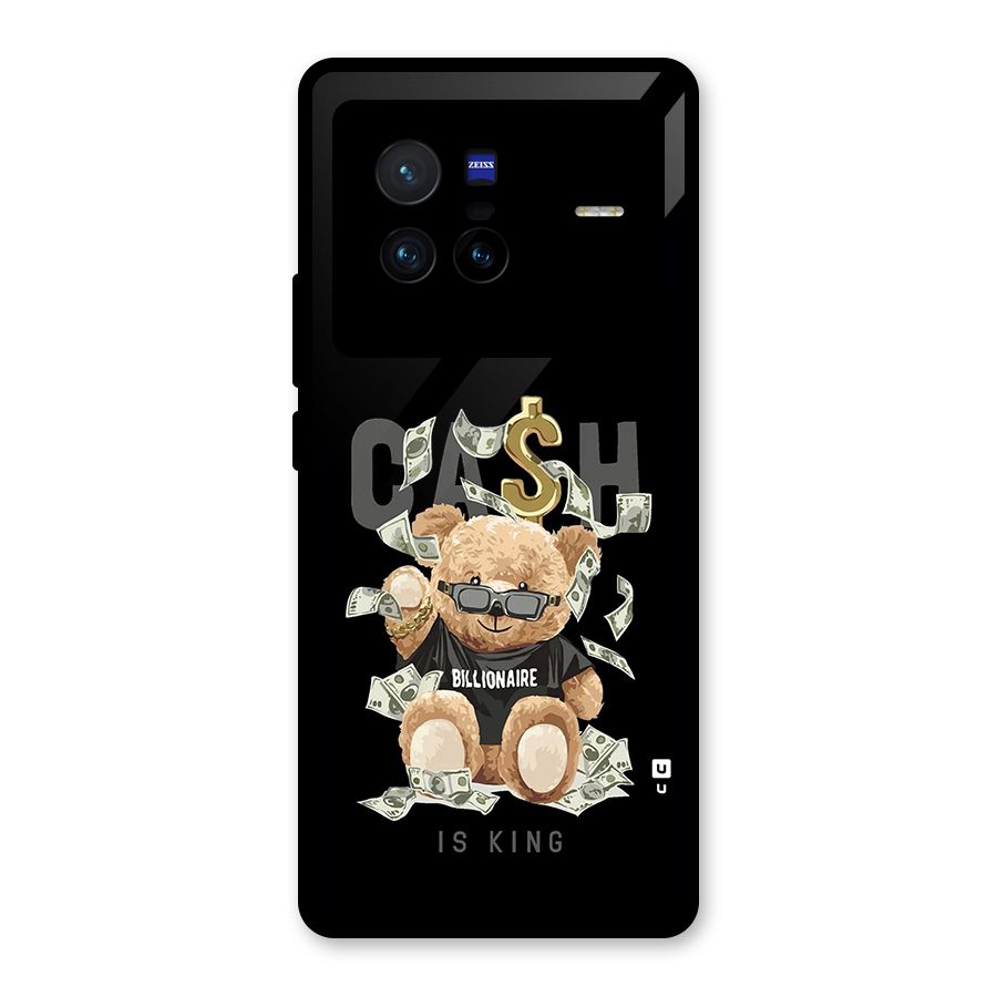 Billionaire Teddy Glass Back Case for Vivo X80
