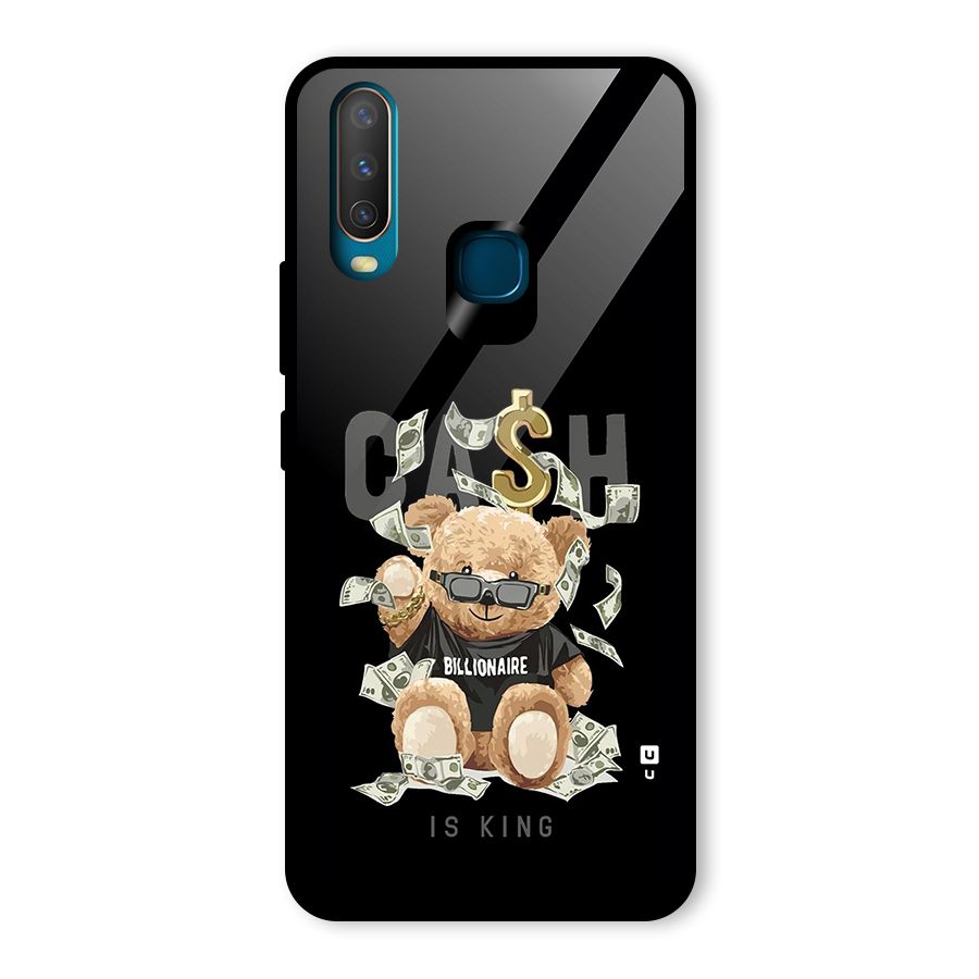 Billionaire Teddy Glass Back Case for Vivo Y17