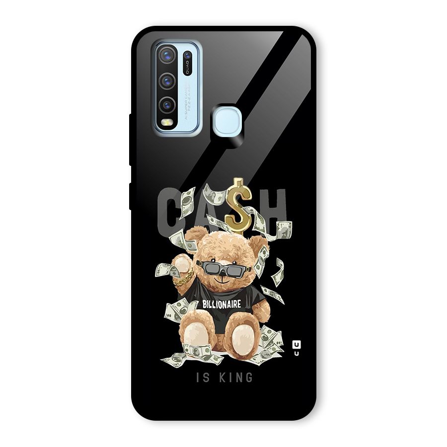Billionaire Teddy Glass Back Case for Vivo Y30