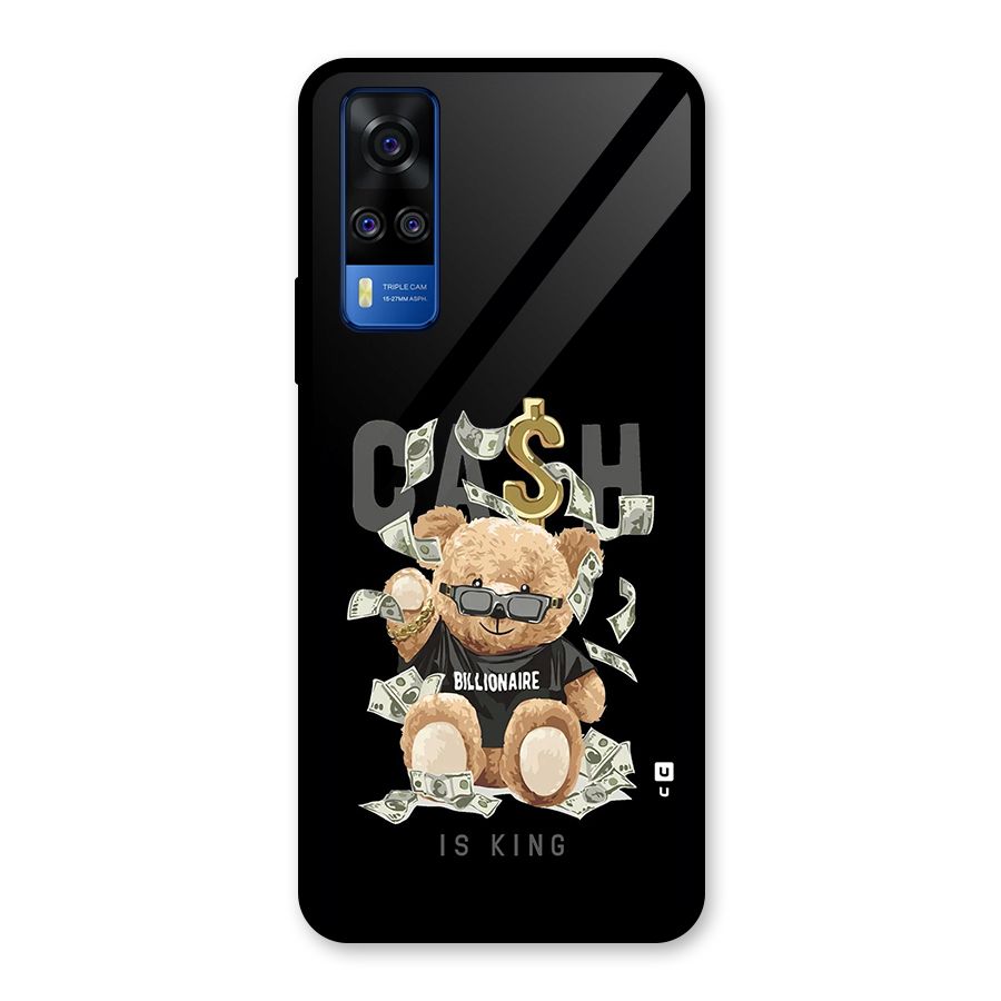 Billionaire Teddy Glass Back Case for Vivo Y31