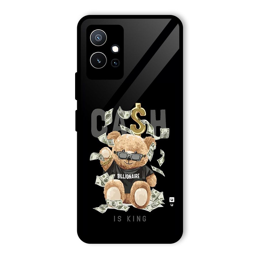 Billionaire Teddy Glass Back Case for Vivo Y75 5G