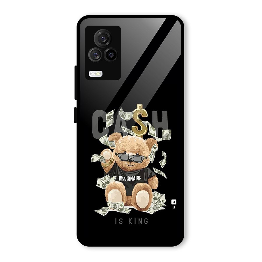 Billionaire Teddy Glass Back Case for Vivo iQOO 7 Legend 5G