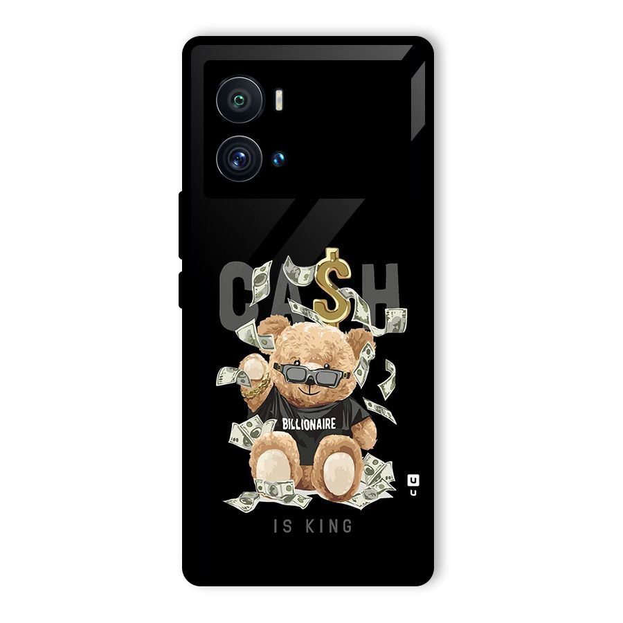 Billionaire Teddy Glass Back Case for Vivo iQOO 9 Pro