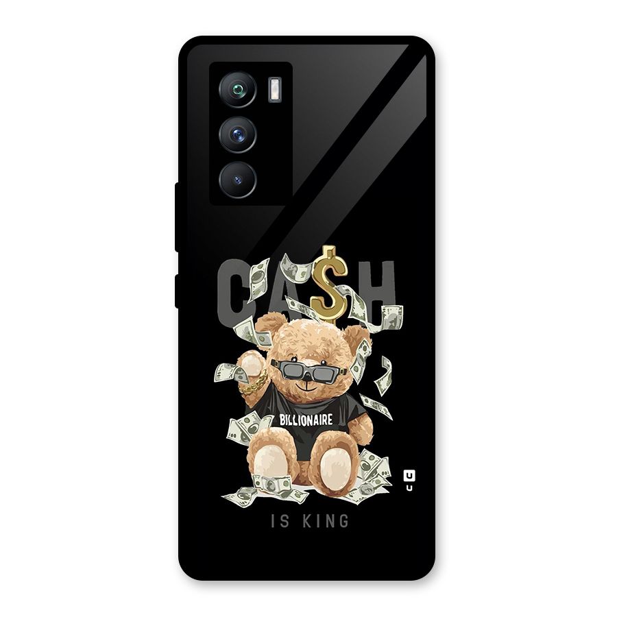 Billionaire Teddy Glass Back Case for Vivo iQOO 9 SE