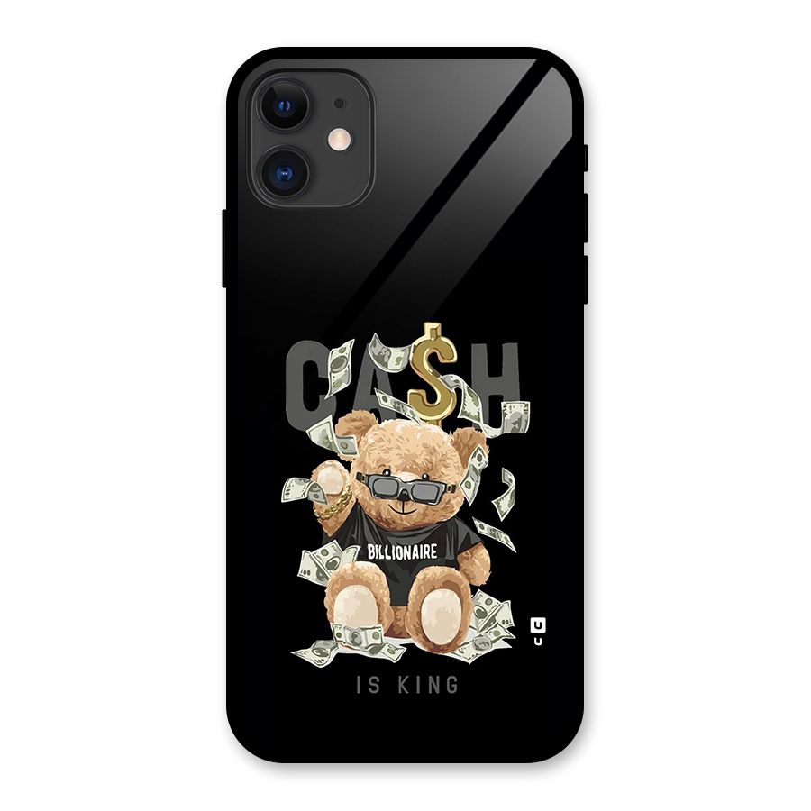 Billionaire Teddy Glass Back Case for iPhone 11