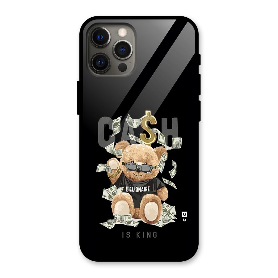 Billionaire Teddy Glass Back Case for iPhone 12 Pro Max
