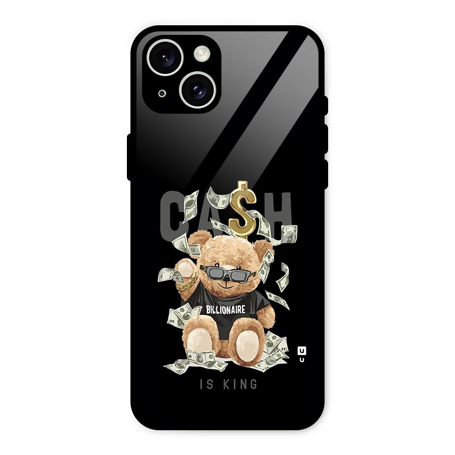 Billionaire Teddy Glass Back Case for iPhone 15 Plus