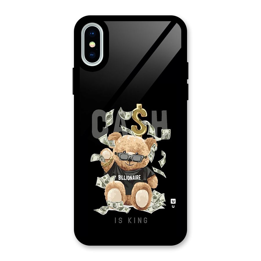 Billionaire Teddy Glass Back Case for iPhone XS