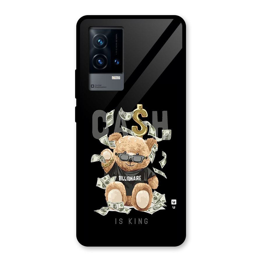 Billionaire Teddy Glass Back Case for iQOO 9 5G