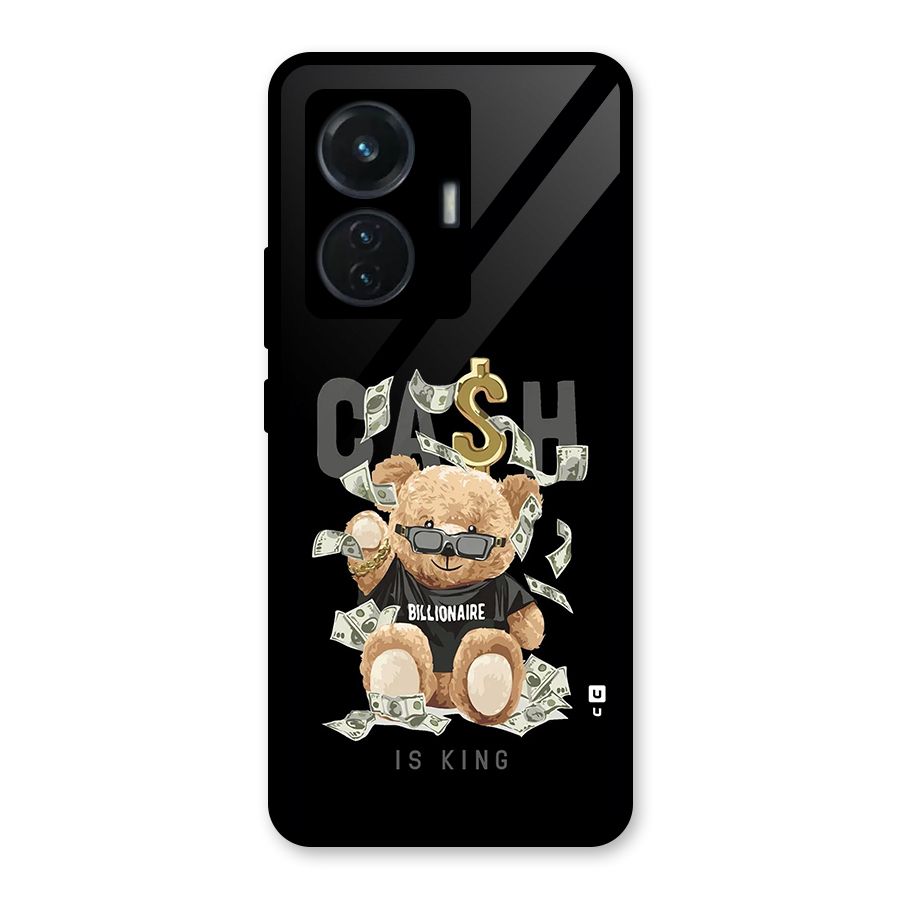 Billionaire Teddy Glass Back Case for iQOO Z6 44W