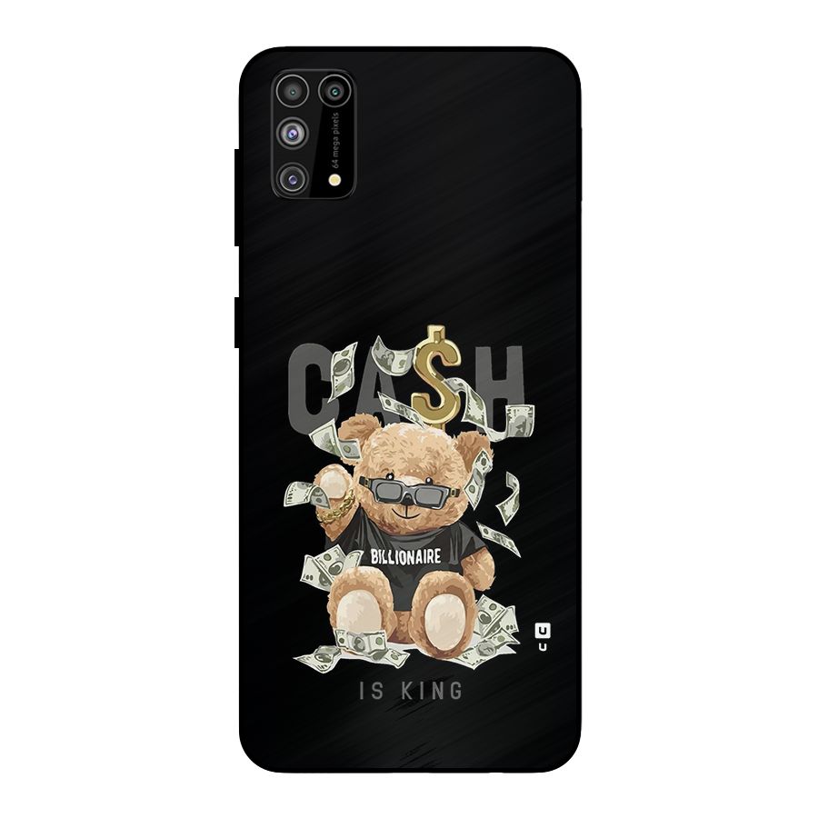Billionaire Teddy Metal Back Case for Galaxy M31