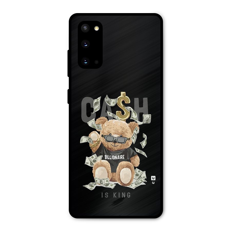Billionaire Teddy Metal Back Case for Galaxy S20