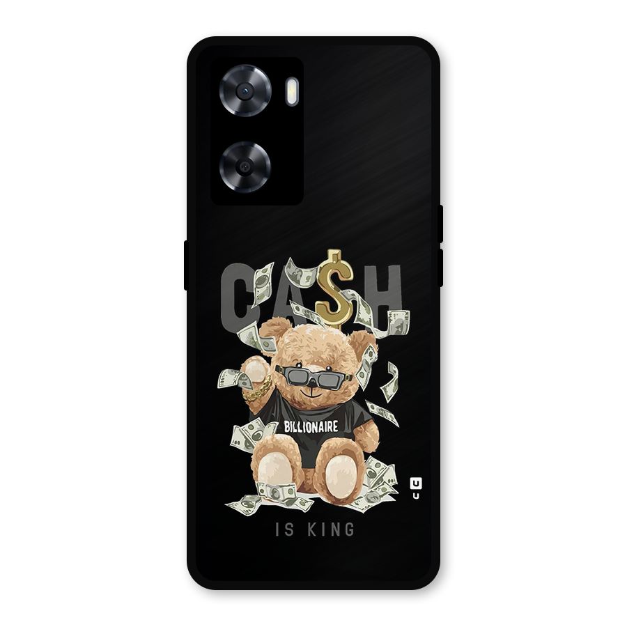 Billionaire Teddy Metal Back Case for Oppo A77