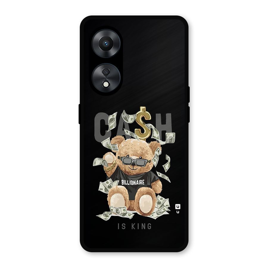 Billionaire Teddy Metal Back Case for Oppo A78