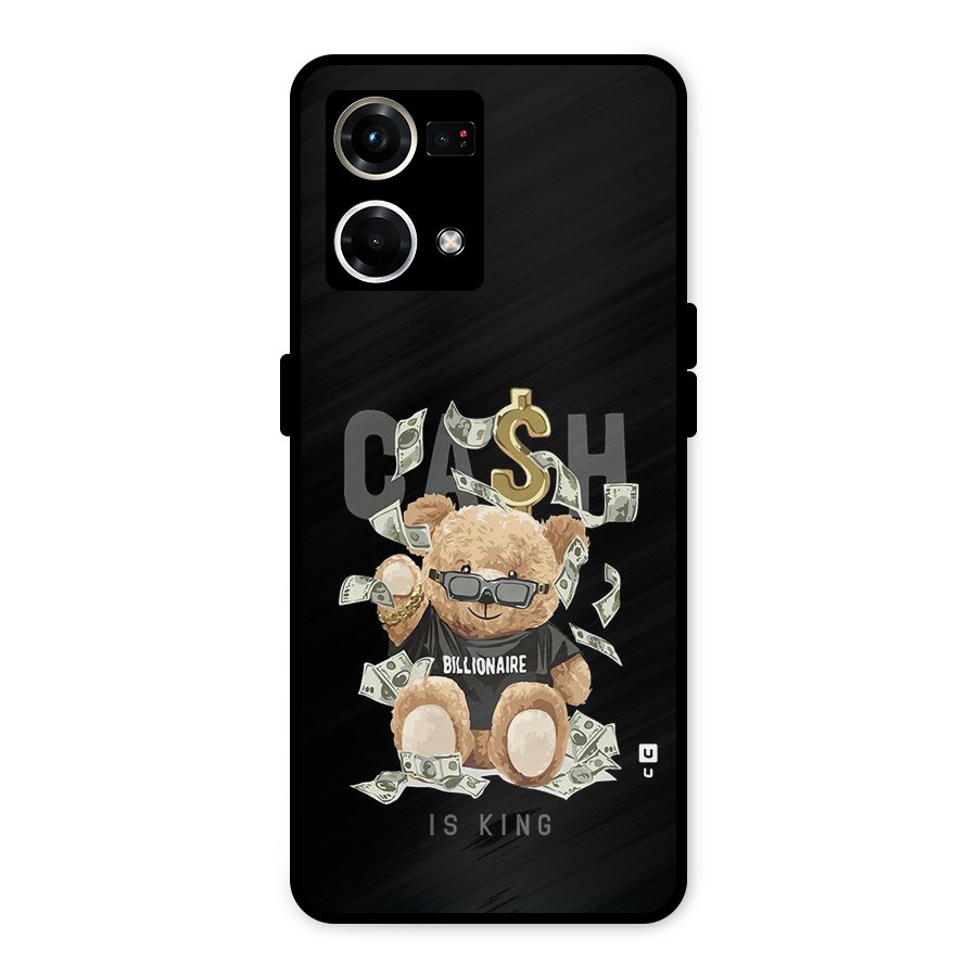 Billionaire Teddy Metal Back Case for Oppo F21 Pro 4G