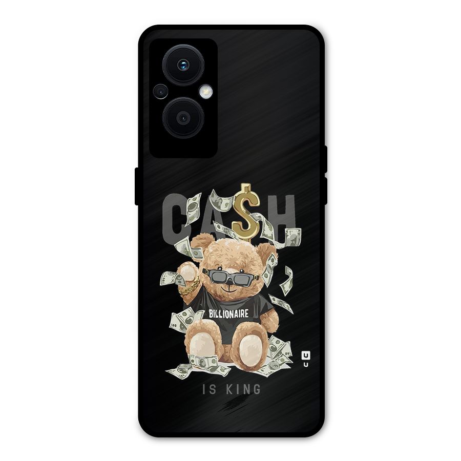 Billionaire Teddy Metal Back Case for Oppo F21 Pro 5G