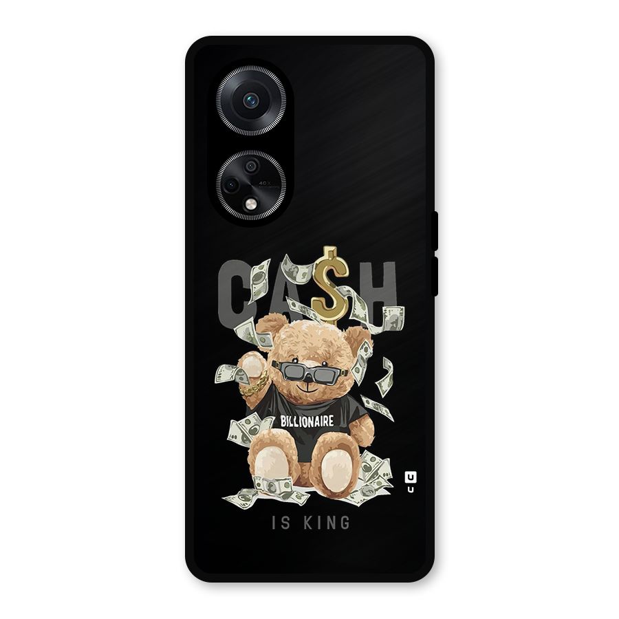 Billionaire Teddy Metal Back Case for Oppo F23
