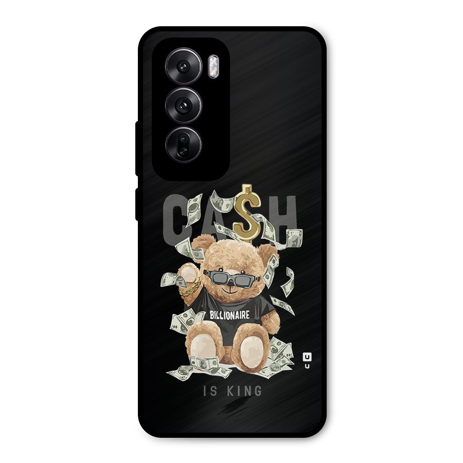 Billionaire Teddy Metal Back Case for Oppo Reno12